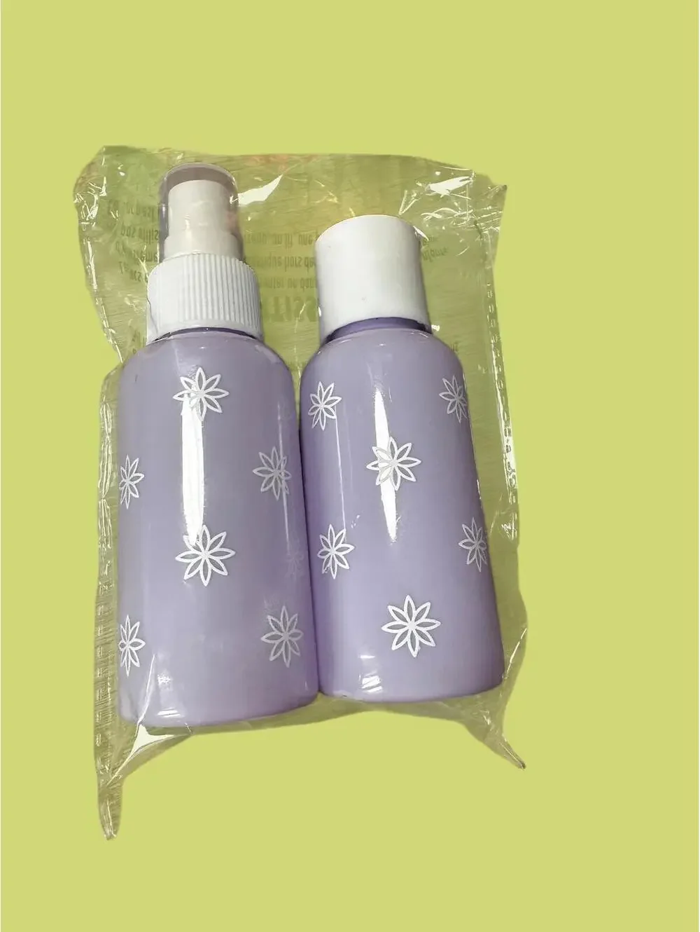 Clinique Heart Print Zip Cosmetic Pouch and Bottles
